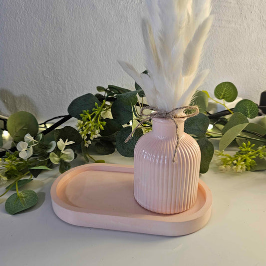 Peach Flush (Tablett mit Vase)
