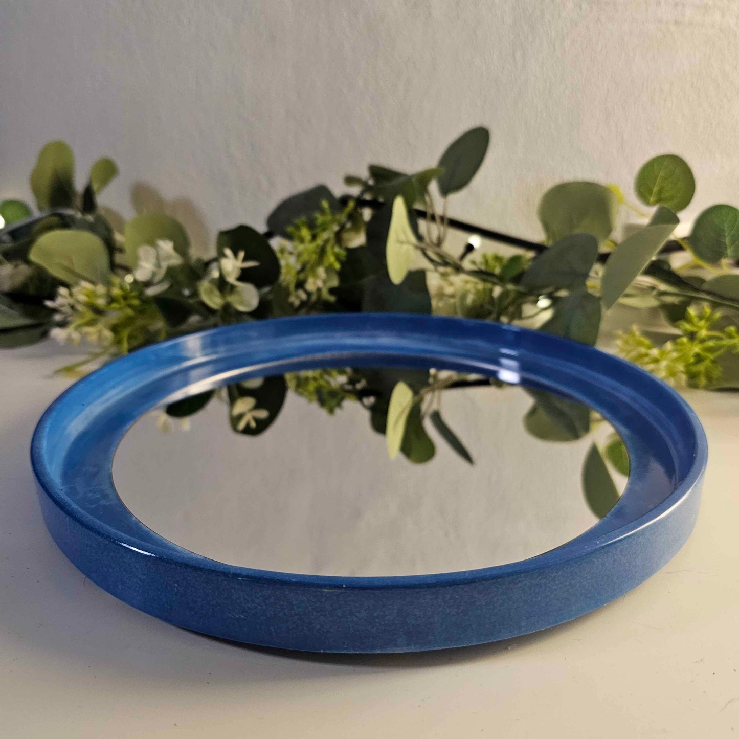 Tablett mit Spiegel (Blau)