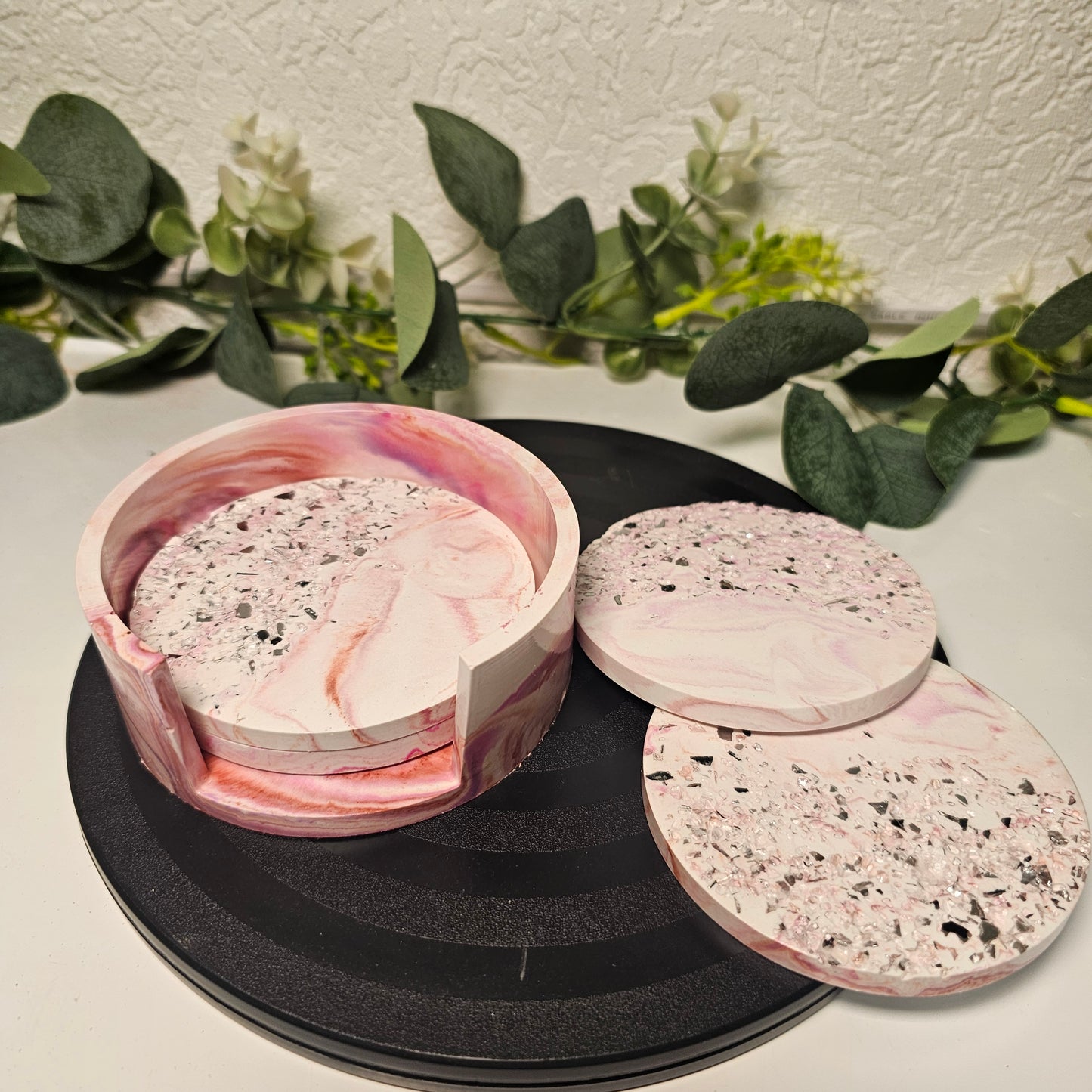 Untersetzer (Pink & Rosa Marmoriert)
