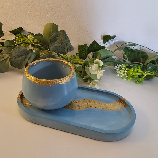 Blau im Gold Fluss