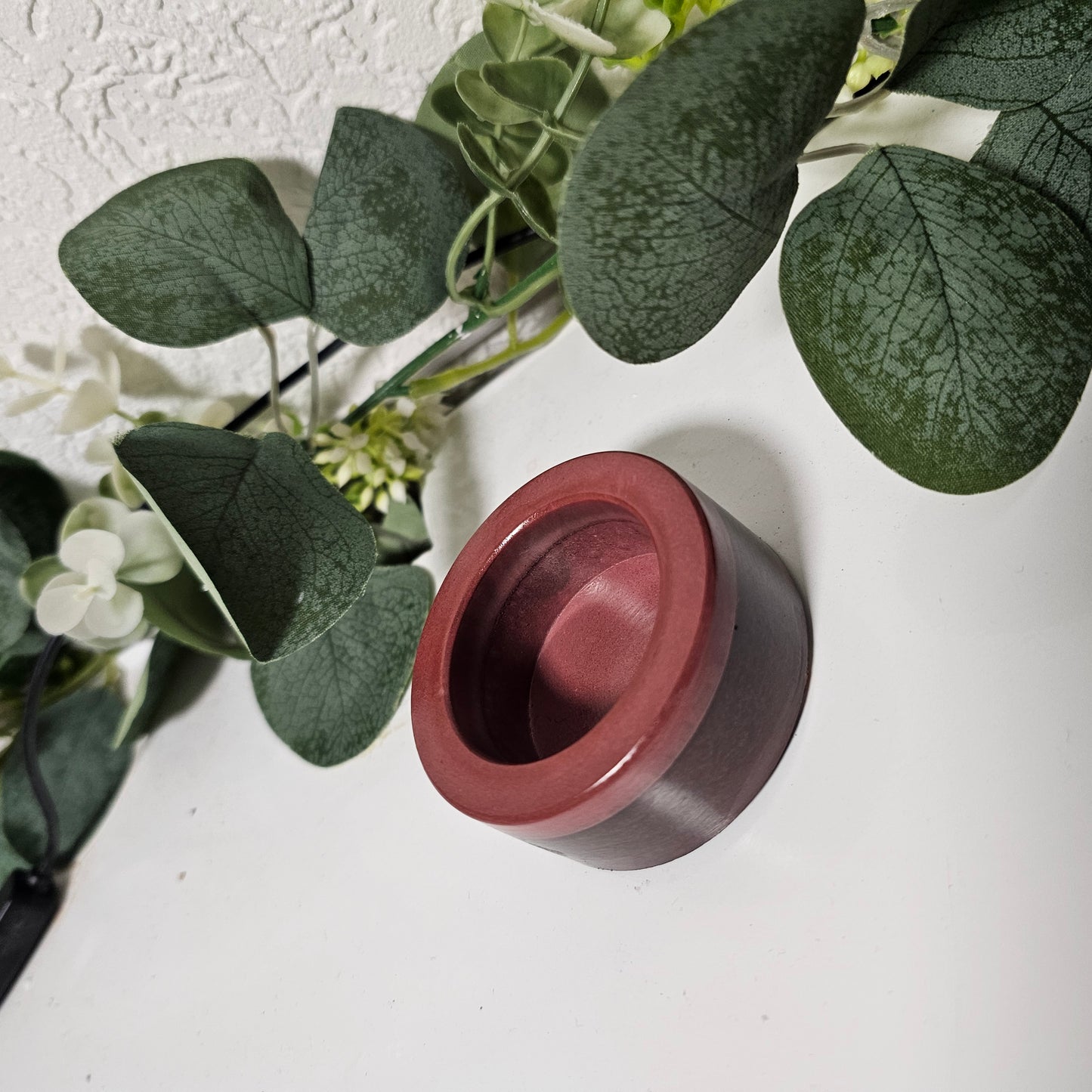 Teelichthalter (Burgundy und Dunkelrot)