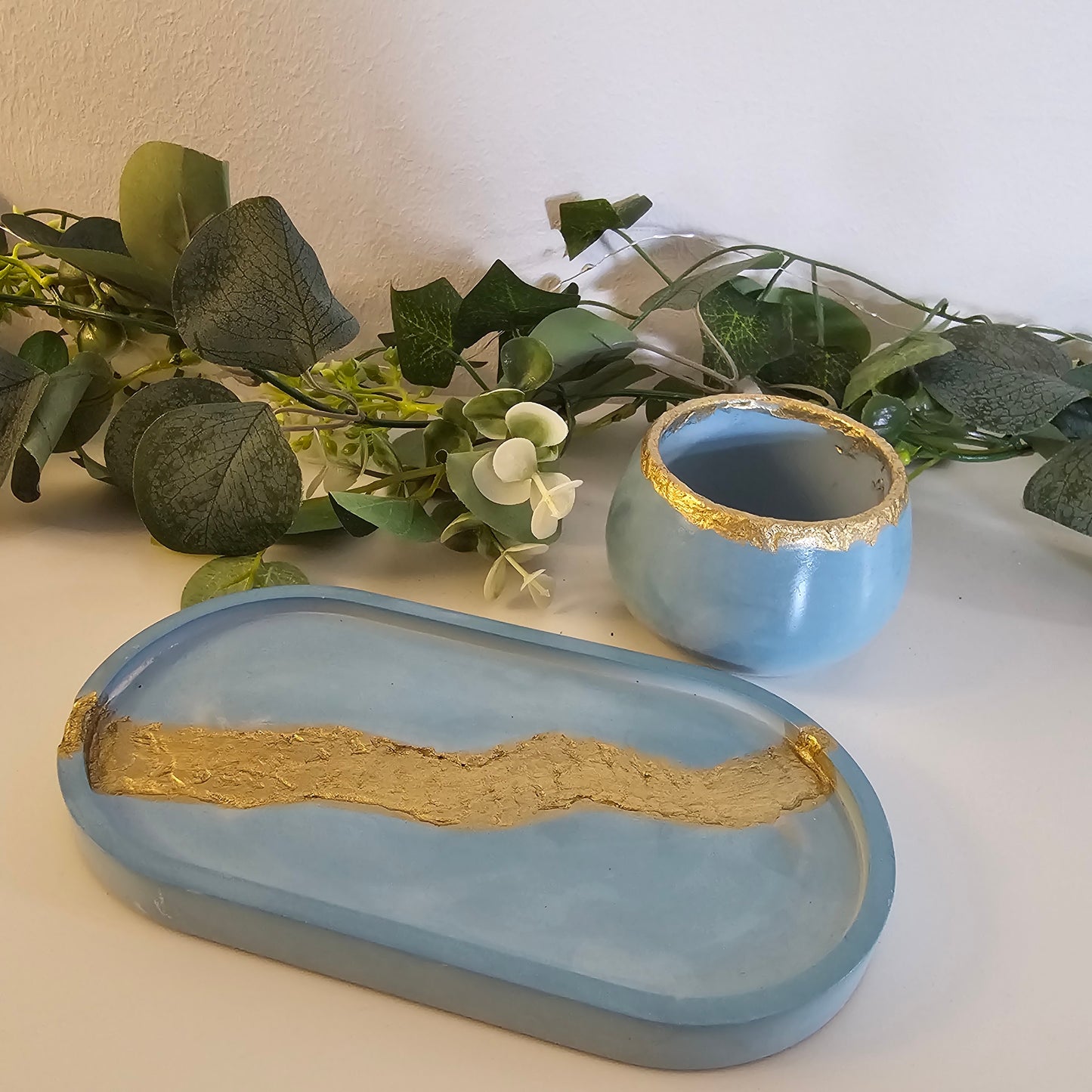 Blau im Gold Fluss