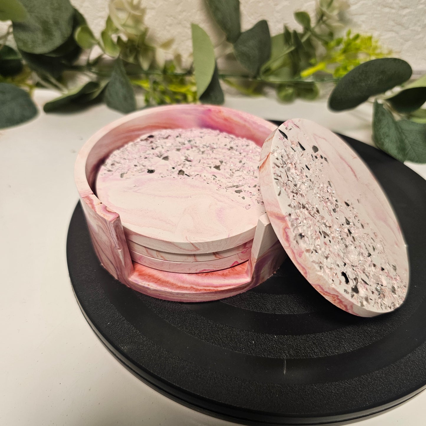 Untersetzer (Pink & Rosa Marmoriert)