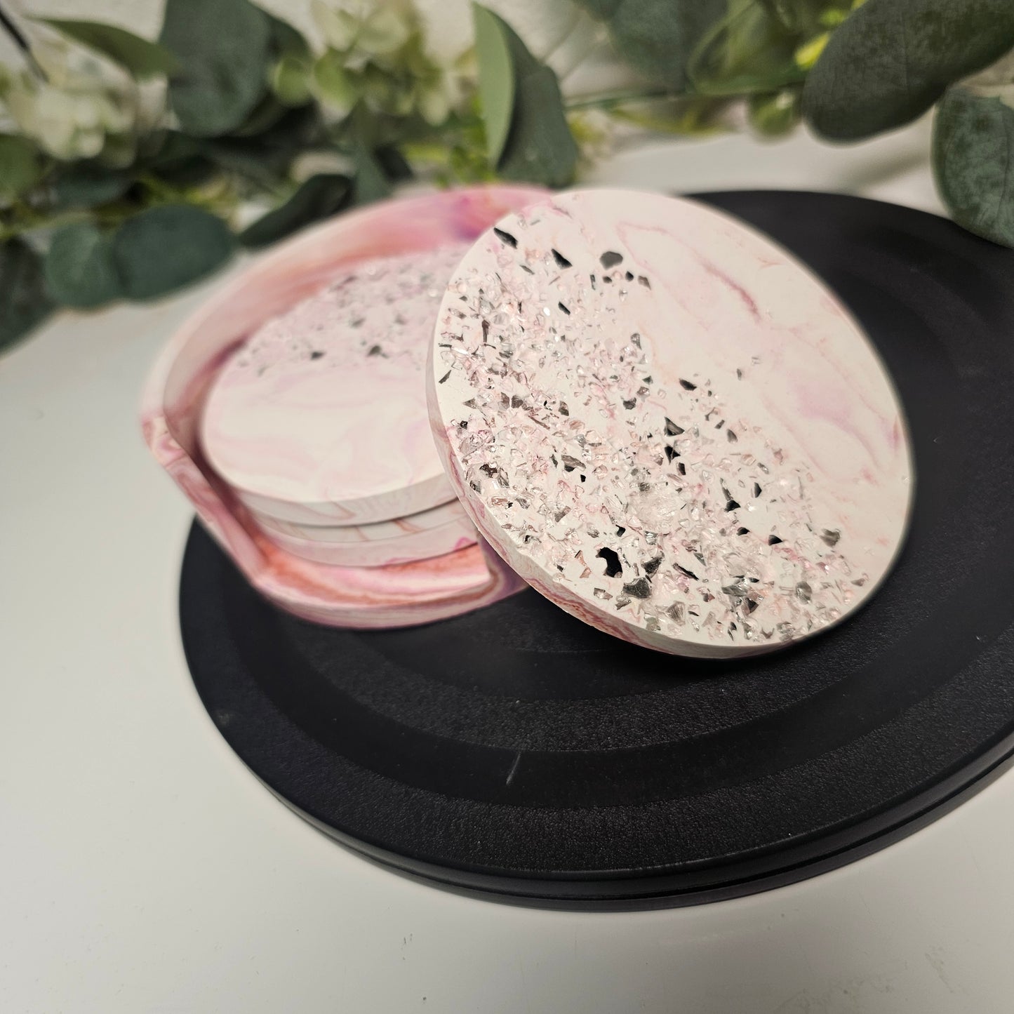 Untersetzer (Pink & Rosa Marmoriert)